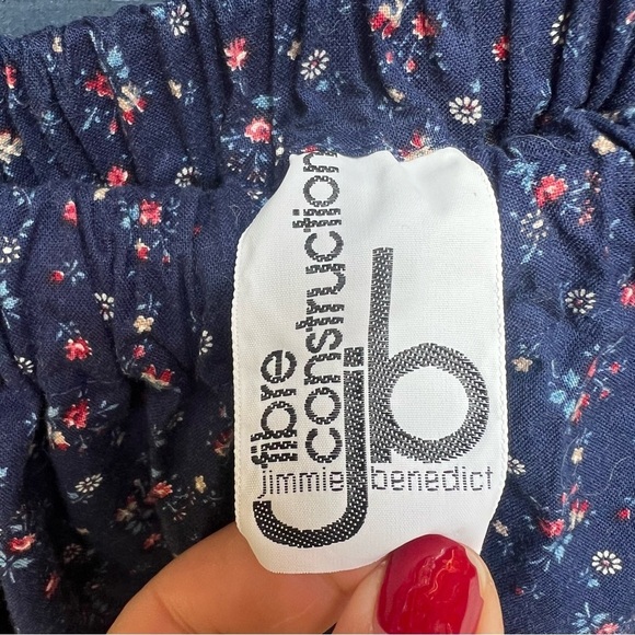 VTG Ruffled Prairie Maxi Skirt Calico Floral Texas Star Line Dancing Rodeo Med - Picture 11 of 12